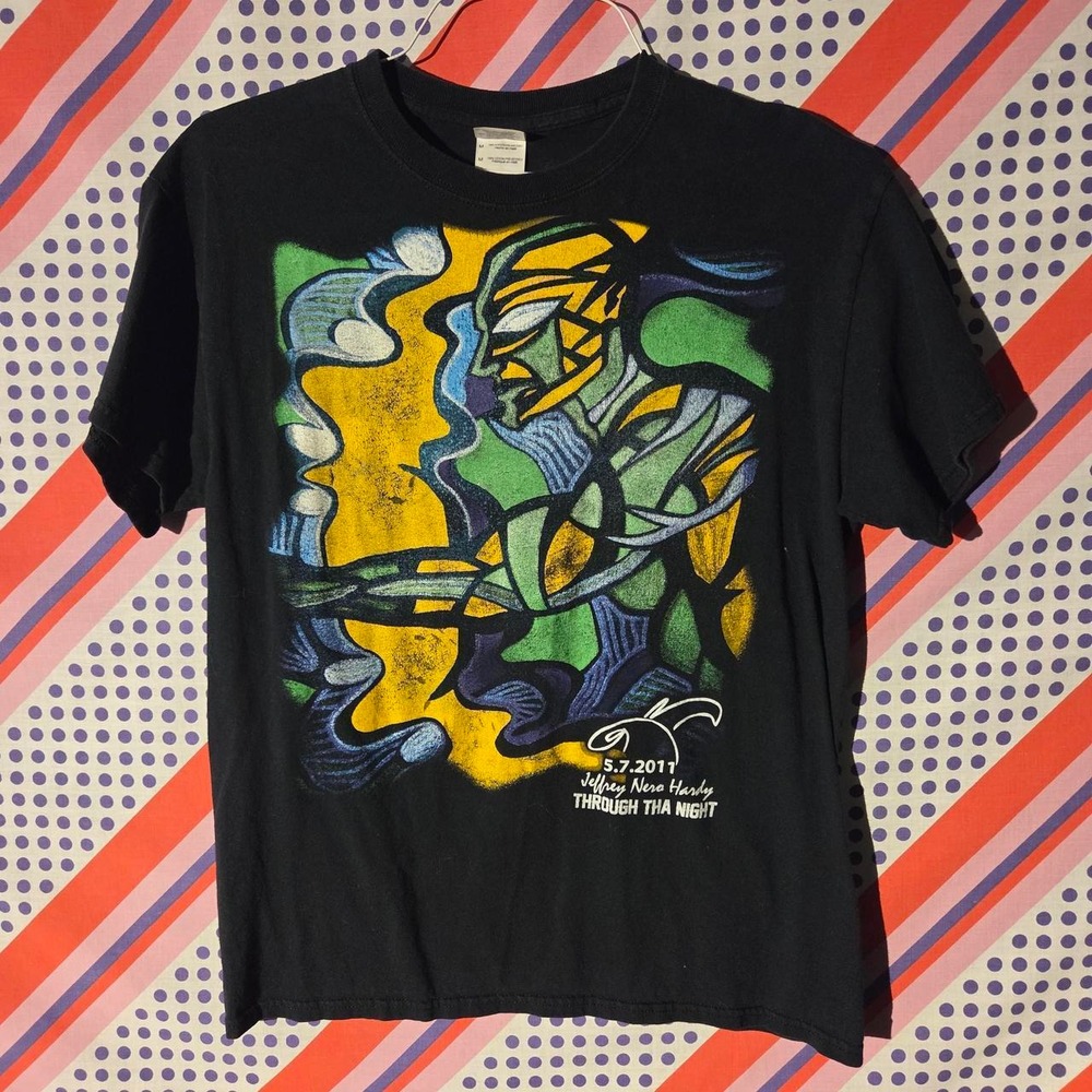 Vintage 2011 Jeffrey Nero Hardy TNA Art Tee WWE Men Medium Black